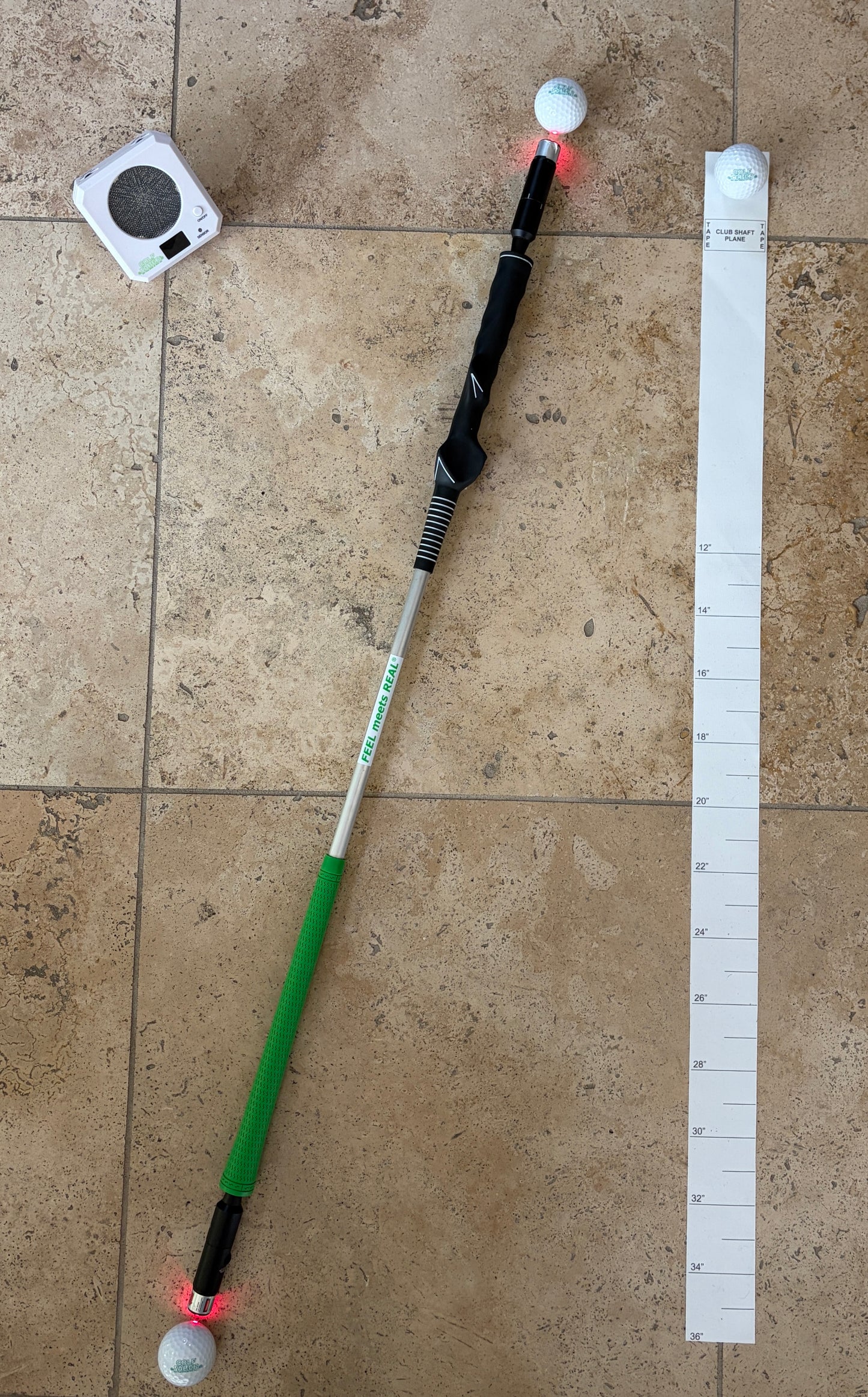 The GolfSaber - Dual Training Grip with Audio Feedback Target