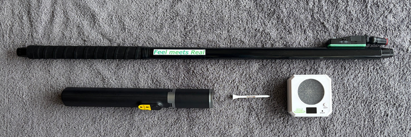 The GolfSaber Flashlight Audio Feedback System - Starter Setup - Black