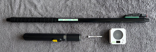 The GolfSaber Flashlight Audio Feedback System - Starter Setup - Black