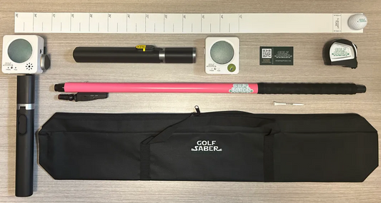 The GolfSaber Flashlight Audio Feedback System - Total Setup - Pink