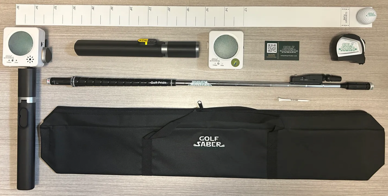 The GolfSaber Laser Audio Feedback - Total Setup - Chrome